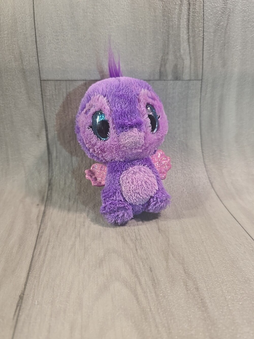 Hatchimals Purple Bird Plush Sparkle Eyes Spin Masters 5"